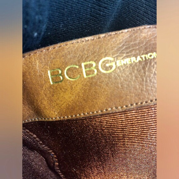 BCBG Doris Stacked Heeled Boot w/zip brown sz9.5 - Picture 7 of 8